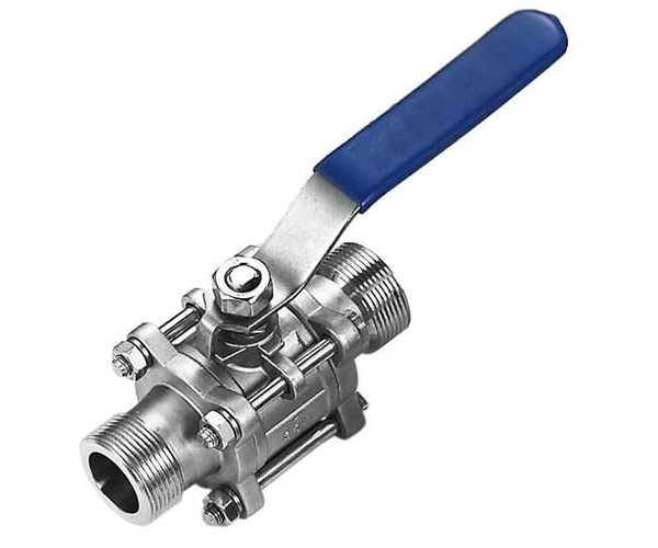 One piece screw ball valve